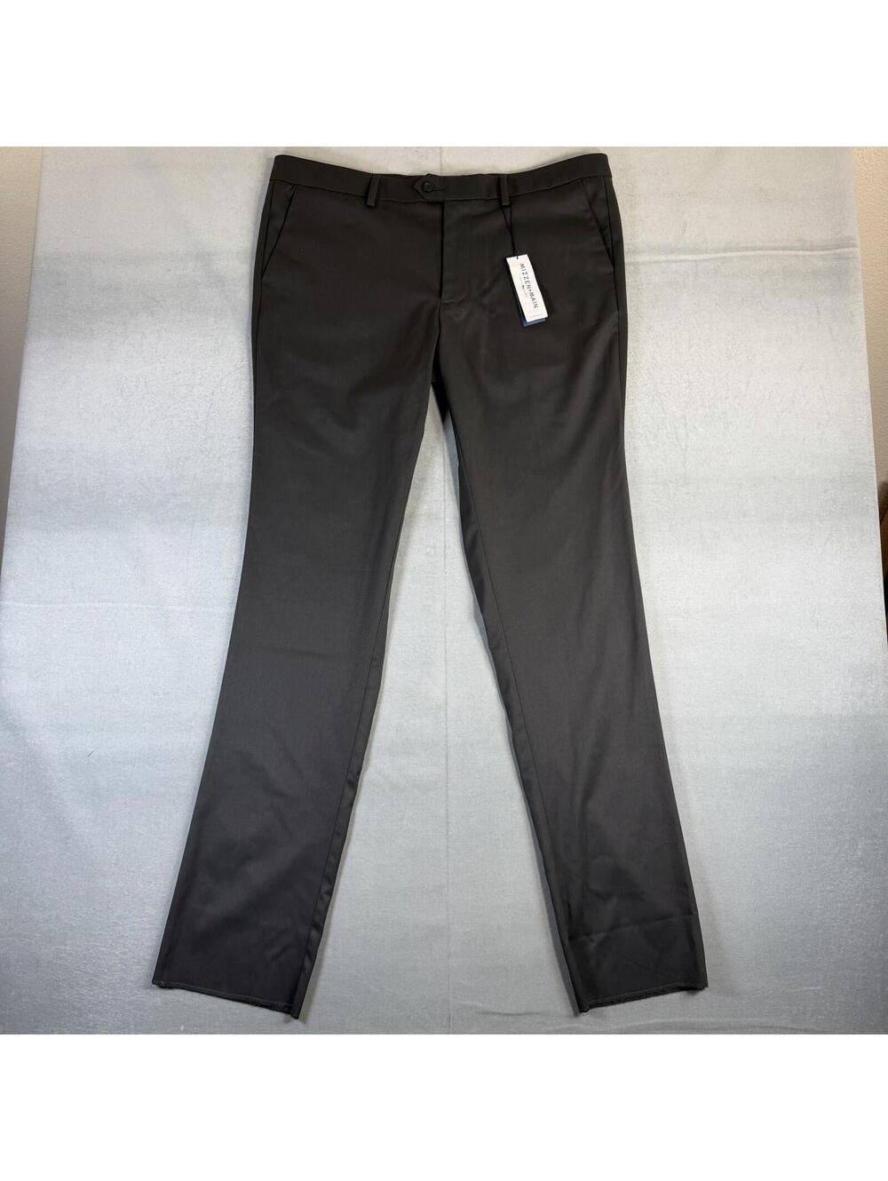 Mizzen Main Pants Mens 38 Unhemmed Gray Performance Chino Straight NWT